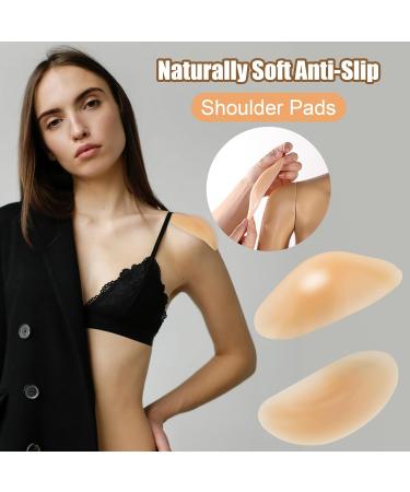 Buy 2 Pairs Silicone Anti-Slip Shoulder Pads - Invisible Non-Skidding Reusable Enhancers for Women's Clothing (Skin Color) - International Shipping Available - Buy Online on GoSupps.com