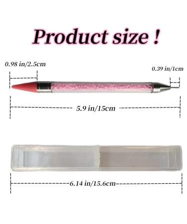 Dual-Ended Nail Rhinestone Picker Wax Tip Pencil - Manicure Tool for Gems & Crystals (Pink - Buy Online on GoSupps.com