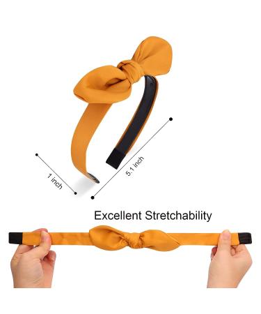 Jaciya Non Slip Bow Headband for Women - Cute Fashion Hair Band in Solid Color - Buy Online on GoSupps.com