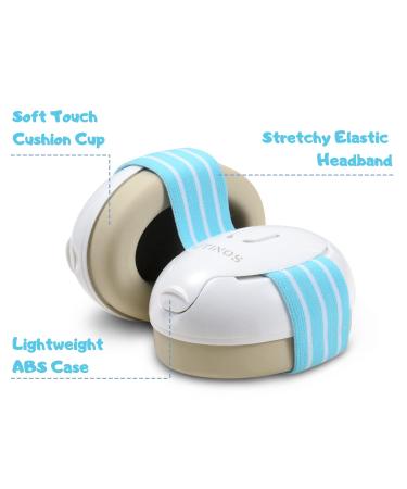UTINOS Baby Ear Protection Earmuffs - Noise Cancelling Headphones for Infants & Toddlers - Travel Essential with Extra Strap & Carrying Pouch - Blue - Buy Online on GoSupps.com
