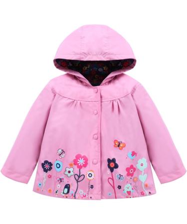 LZH Baby Girls Waterproof Hooded Raincoat Jacket & Trousers Set - Pink 2-3 Years - Buy Online on GoSupps.com