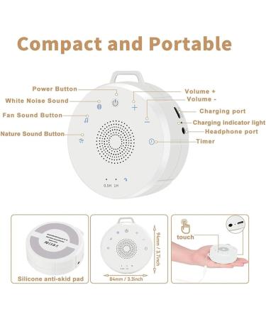 Apvrosiait Baby White Noise Machine Adult Sleep Device White Noise Machine with Timer Function 19 Office and Sleep Sound Sourcess (Color : C) - Buy Online on GoSupps.com