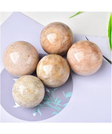 FFIME Natural Yellow Moonstone Polishing Ball - 70-80mm Reiki Massage Therapy & Exquisite Home Decoration Souvenir - Buy Online on GoSupps.com
