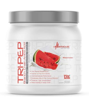 Metabolic Nutrition | TRIPEP - Tri-Peptide Branch Chain Amino Acid, BCAA Powder, Pre Intra Post Workout Supplement | Watermelon, 400 Grams (40 Servings) - Buy Online on GoSupps.com