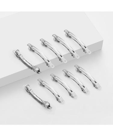 Buy 50 Medium-Sized Silver Metal Hair Clips - 2.36 Inch French Clips for Fine Hair | DIY Hair Accessories | International Shipping Available - Buy Online on GoSupps.com