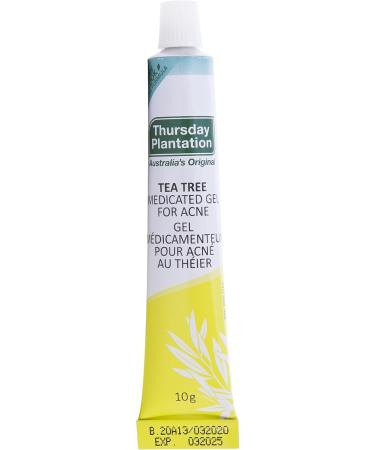 Thursday Plantation Tea Tree Medicated Acne Gel - Spot Treatment to Dry Out Pimples - Gentle Formula to Clear Breakouts - Ideal for Treating Whiteheads/Blackheads - Smooth Texture - Travel Size - 10g - Buy Online on GoSupps.com