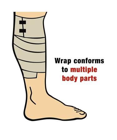 ACE 3 Inch Elastic Bandage with Clips - Beige - Ideal for Elbow, Ankle, Knee - 1 Count - Buy Online on GoSupps.com