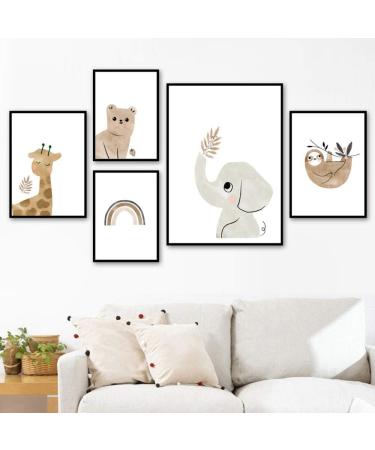 Lulupila Nursery Decor Poster Set - Animal Motifs Forest Animals for Boys & Girls - A4 Children's Wall Art Prints - Set of 6 - Buy Online on GoSupps.com