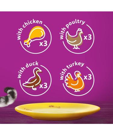whiskas Wet Cat Food Pouches - Pack of 12 - 3 Oz. - Mixed Selection - Buy Online on GoSupps.com
