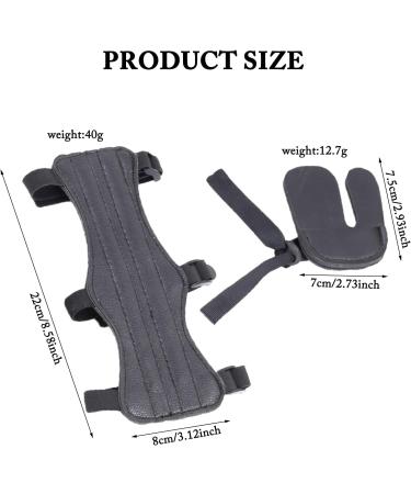 Buy Leather Archery Arm Guard Set - Arm & Finger Protection for Archery | Durable Black Accessories for Archers - Buy Online on GoSupps.com