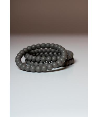 ohlivia Janne Teething Ring Set of 3 - Solid Color Cool Gray | International Shipping Available - Buy Online on GoSupps.com