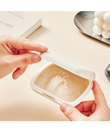 Mundsichtui Retainer Holder Prosthesis | Brick Retainer Case for Orthodontic Braces | Narrow Storage Box for Braces - Shenrongtong Milky White - Buy Online on GoSupps.com