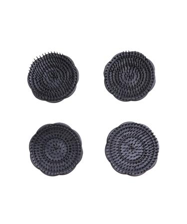 Tovinanna 4 pieces head massage brush curly hair shed shampoo for men palm brush for men hair massage clasp ridiculess hair scalp brushes 8.50x8.50x4.00cm black