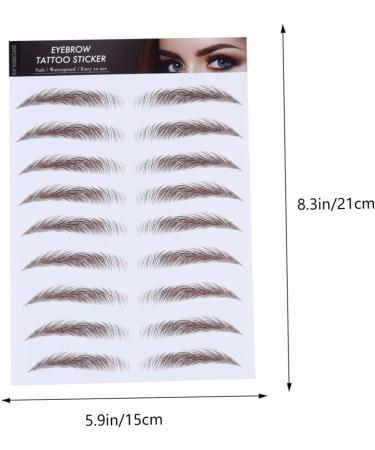 BIUDECO Fake Eyebrow Stickers 4pcs Eyebrow Stickers Waterproof Stickers Eyebrow Tattoos 6d Hair-like Eyebrows Stickers 4d Mold - Buy Online on GoSupps.com