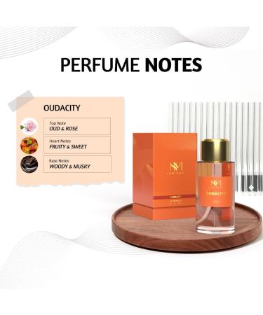NOURISH MANTRA NM New York Oudacity Luxury Perfume | Premium Long Lasting Fragrance Spray | With Aromatic Blend of Musky & Fruity Notes | Unisex Perfume | 100 ml - Buy Online on GoSupps.com