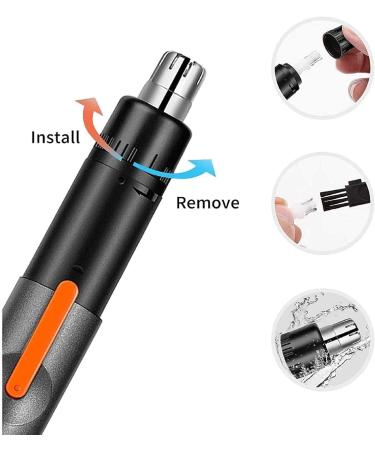 Ear and Nose Hair Trimmer Clipper - USB Rechargeable Portable 360 Rotary Trimmer with Protection Cap - Easy to Carry & Clean - Black - Buy Online on GoSupps.com