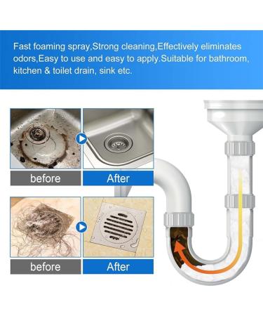 Yugou Drain Cleaner Yugou Sink Cleaner Get out Foaming Drain Cleaner Powerful Sink and Drain Cleaner Foam Clog Remover for Kitchen Drain Universal Cleaner (1 pcs) - Buy Online on GoSupps.com