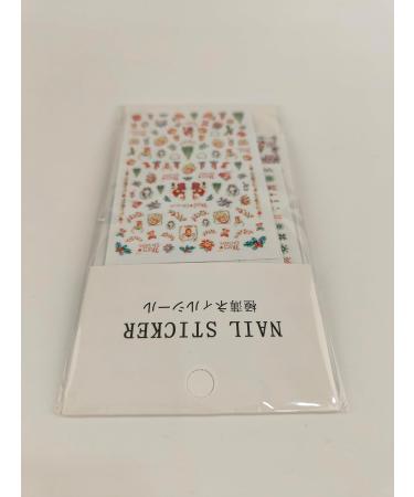 12 Sheets Christmas Nail Art Stickers Kalolary 3D Self-Adhesive Nail Stickers Decals Nail Art Tips Stencil for Women Girls Nail Art Design - Buy Online on GoSupps.com