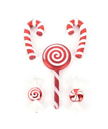 Travelfreely Christmas Decorations Red and White Sweets Lollipop Stick Combination Decoration Party Decoration