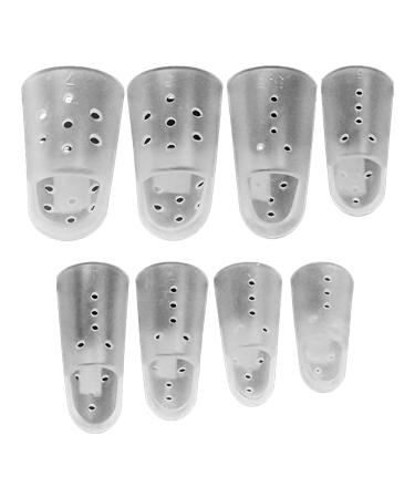 BraceOn STAX Finger Splint Kits - Hand Injury Support Splints  For Mallet Finger and Nail Bed Fingertip Injuries  Durable ABS Plastic Splinting  8 Assorted Size Options  Clear