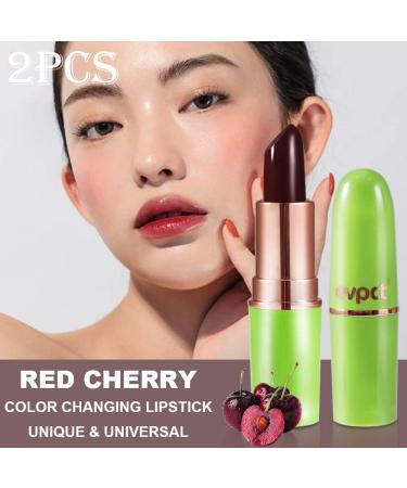 Black Red Cherry Color Changing Magic Lipstick Set - Waterproof PH Lip Balm Stain Gloss, 24-Hour Matte Labiales Magicos - 2Pc Pack - Buy Online on GoSupps.com