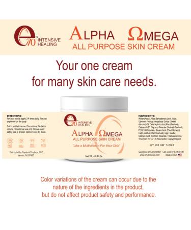 Alpha Omega Skin Cream - Calming Face Cream for Irritations & Rashes - Organic & Natural Sensitive Skin Care - Paraben-Free for All Skin Types - Buy Online on GoSupps.com