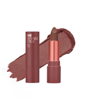 Peripera New Ink Velvet Intense Lipstick  High Pigment Color  Longwear  Weightless  Not Animal Tested  Gluten-Free  Paraben-Free  0.13 oz (011 DIM BROWN)