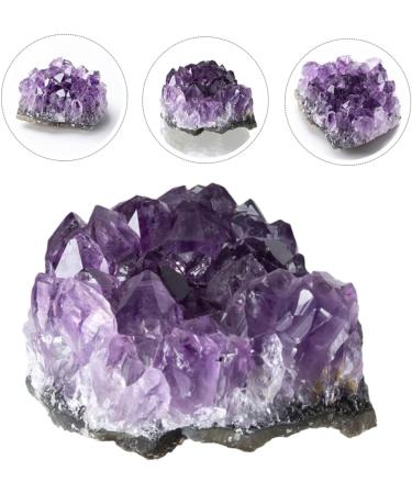 FOMIYES 4 Pcs Natural Crystal Cluster Crystal Ornament Rough Stone Purple Natural Minerals Multifunction - Buy Online on GoSupps.com