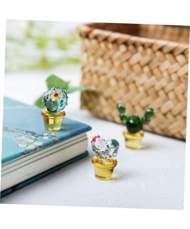 Zerodeko Car Toys 5 Pcs Cactus Decoration Cactus Figurine Vitroleros Para Mini Ornament Steam Cleaner Glass Sculpture Glass Cactus Decor Mini Figurine Crafts Car Glasses Soda Lime Glass - Buy Online on GoSupps.com