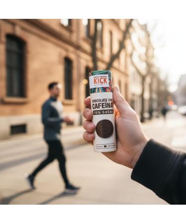 KICK 70% Dark Chocolate Energy Bites with Caffeine (16 bites) Cafeine Boost - Buy Online on GoSupps.com