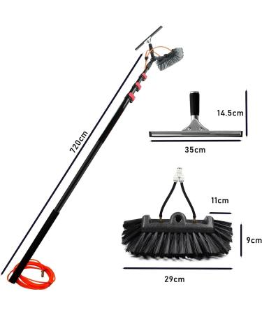 Window Cleaning Rod PV Panel Cleaning Extendable Cleaner Roof Cleaning Tool for Cleaner Roof PV Panel Cleaning 30cm Brush Head 8m Rod 6M/20FT - Buy Online on GoSupps.com