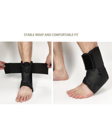 Ankle Brace for Men & Women - Adjustable Compression Support Sleeve for Plantar Fasciitis & Sports Injuries - Breathable & Comfortable (Large Pack of 1 - Buy Online on GoSupps.com
