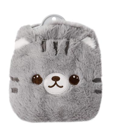 CHDN Rubber Hot Water Bottles Pain Relief with Cute Faux Fur Cover Cat01