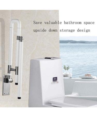 Wall Mounted Grab Rails Folding Toilet Grab Bar Bracket Non-Slip Bathroom Grab Bars for Disabled Elderly Pregnant Safety Fluted (Color : White) (White) - Buy Online on GoSupps.com