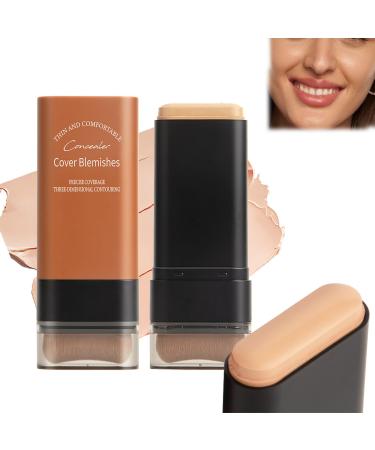Cooklesa Hydrating Lightweight Foundation Stick with Brush Korea Flawless Eraser Foundation Stick Multiuse Foundation Stick Makeup Lightweight Foundation Stick Makeup Built In Foundation Brush (3# 1) 3# 1 count (Pack of 1)