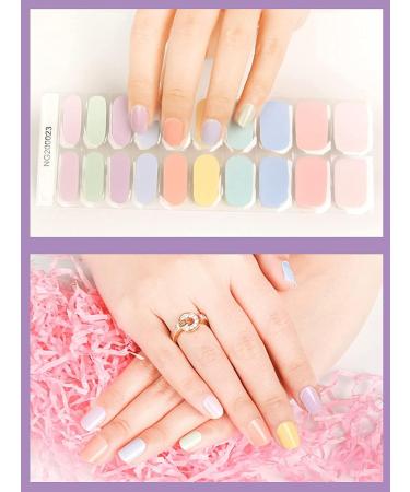 Kalolary 20PCS Rainbow Nail Gel Polish Strips - Self-Adhesive Nail Wraps for Cured Gel, UV/LED Lamp Required - Buy Online on GoSupps.com