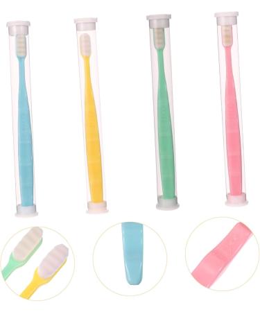 Tovinanna 4-Piece Wangan Hair Toothbrush Set | Extra Soft Bristle Bamboo Coal Toothbrushes for Kids | Travel & Oral Hygiene Essentials - Buy Online on GoSupps.com