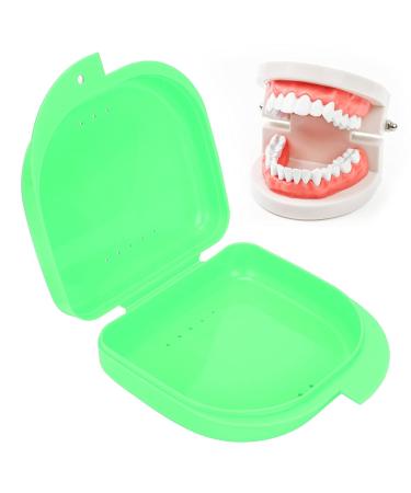 Denture Bathing Box with Ventilation Holes - Green Denture Holder Case for Orthodontic Retainers & Artificial Teeth | International Shipping - Buy Online on GoSupps.com