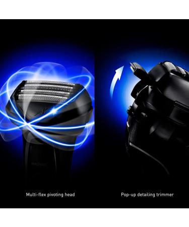 Panasonic Arc5 Electric Razor for Men - 5 Blades Shaver with Sensor Technology | Wet Dry, Silver - Includes Trimmer and Automatic Clean/Charge Station - Buy Online on GoSupps.com