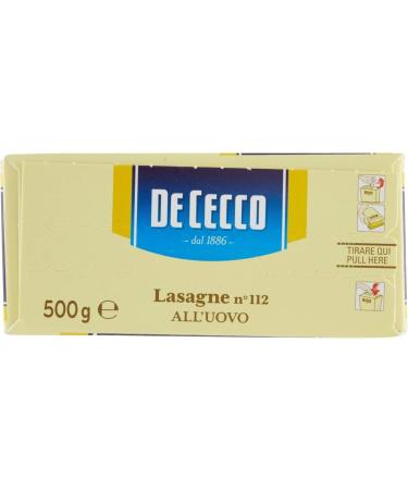  Italian Gourmet E.R. De Cecco Lasagna All'uovo Lot de 5 p tes avec uf n 112 500 g + polpa Italian Gourmet 500 g - Buy Online on GoSupps.com