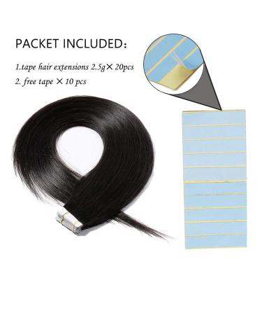 Buy SEGO TAPE Real Hair Extensions - 20 Tressen 50g Remy Hair 16 Natural Black #1B + 10 Free Tapes - International Shipping - Buy Online on GoSupps.com