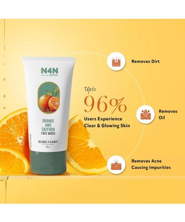 N4N Orange and Ginger Lily Face Wash Natural Ingredients Paraben-Free Sulfate-Free All Skin Types Hydrating Cleanser 100ml Cream Form - Buy Online on GoSupps.com