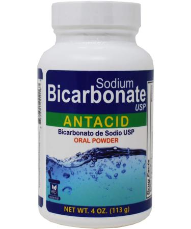 Sodium Bicarbonate Antacid Oral Powder USP 4 oz - Pack of 2 Bottles - Buy Online on GoSupps.com