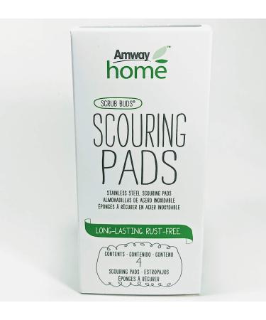 Amway Stainless Steel Scouring Pads - 4 Pack | Scrub Buds for Tough Cleaning - Buy Online on GoSupps.com