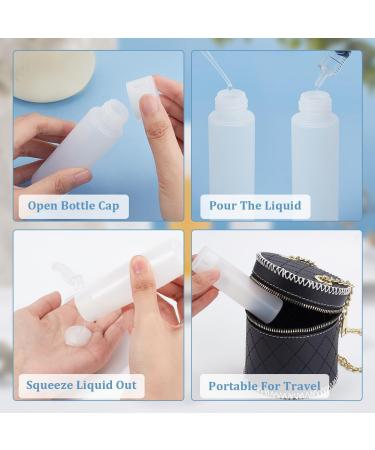 Benecreate 8x50ml Transparent Squeeze Sample Bottles - Refillable Plastic Containers for Makeup Cosmetics Toiletries - Travel Essentials - Buy Online on GoSupps.com