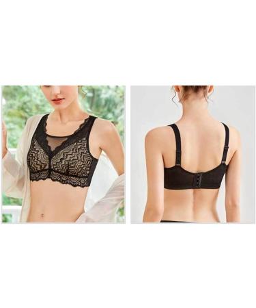 YUYUCH Soft Lace Minimizer Bra for Women - Wire-Free Comfort Daily Mesh Bra 95C Black | Shop Now - Buy Online on GoSupps.com