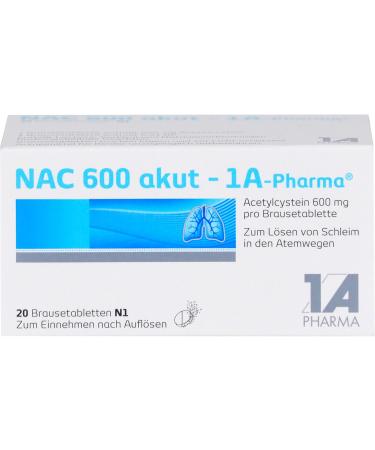 NAC 600 Acute 1A Effervescent Tablets - Effective N-Acetyl Cysteine Supplement for Wellness | International Shipping Available - Buy Online on GoSupps.com