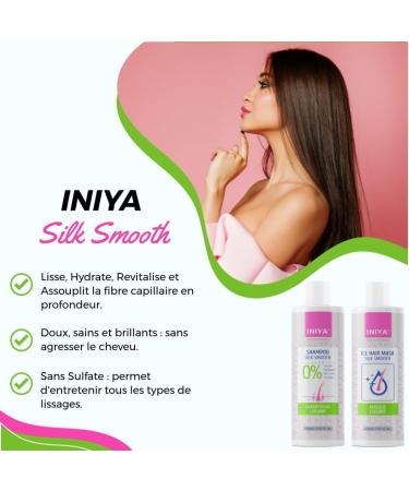 Iniya Silk Smooth Smoothing Shampoo 400ml | Sulfate Free Shampoo | Silk Shampoo | French Brand - Buy Online on GoSupps.com
