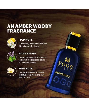 FOGG Men Spray Scent Impressio Perfume Long-Lasting Fresh & Powerful Fragrance Spray Eau De Parfum 100Ml - Buy Online on GoSupps.com