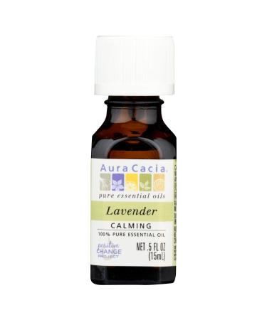 Aura Cacia Pure Essential Oil Lavender .5 fl oz (15 ml)